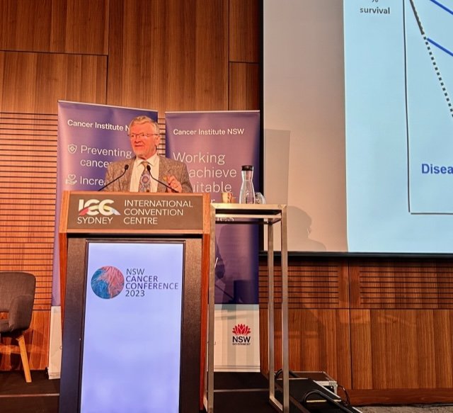 Brilliant plenary by respected global leader @jfclearywisc at #NSWCancerCon23 on clinician communication, use of sensitive language, talking with rather thanto patients, and need to consider palliative care across the continuum of survivorship. @cancerNSW @CancerSPHERE @NSWRCRN