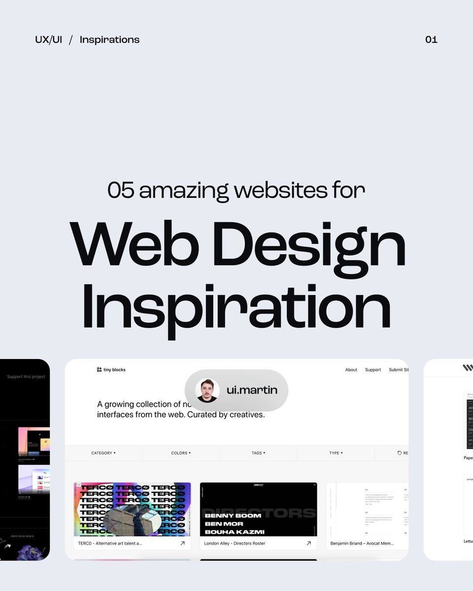 UiSavior's tweet image. Hi guys 👋, checkout this few amazing websites for web Design inspiration, they are exclusive, explore them if you can, they might be useful to you on your new project.

#Designgod #uiux #uidesign #uxdesign #Designer