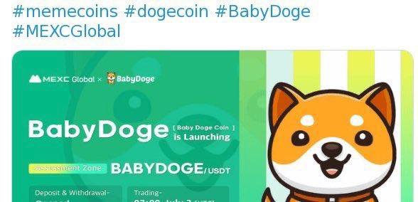 mexc.com/register?invit… 
#BabyDoge #MEXCGobal