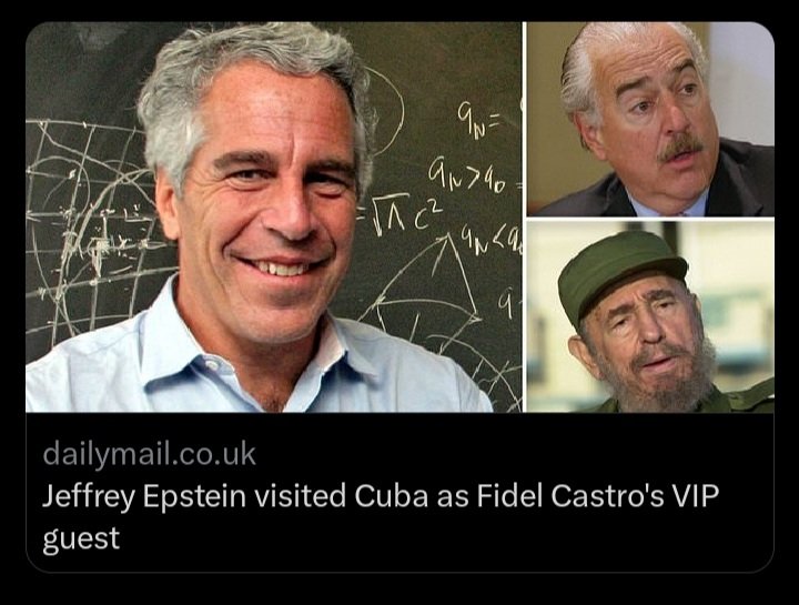 Aqui hay una foto del pedofilo Jeffrey Epstein con Fidel Castro, como se puede ver en su mansión en el 2005.

No le basto ser tirano, sino también un abusador de menores!
