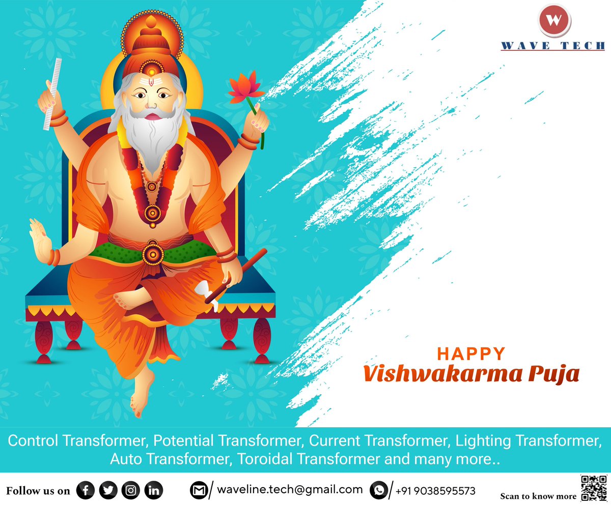 wave_tech2000's tweet image. May Lord Vishwakarma - the deity of all craftsman and architects endow upon you his virtue and goodwill.. 
@wave_tech2000 wishing you and your family a Happy Viswakarma Puja..
#VishwakarmaPuja2023 #wavetech