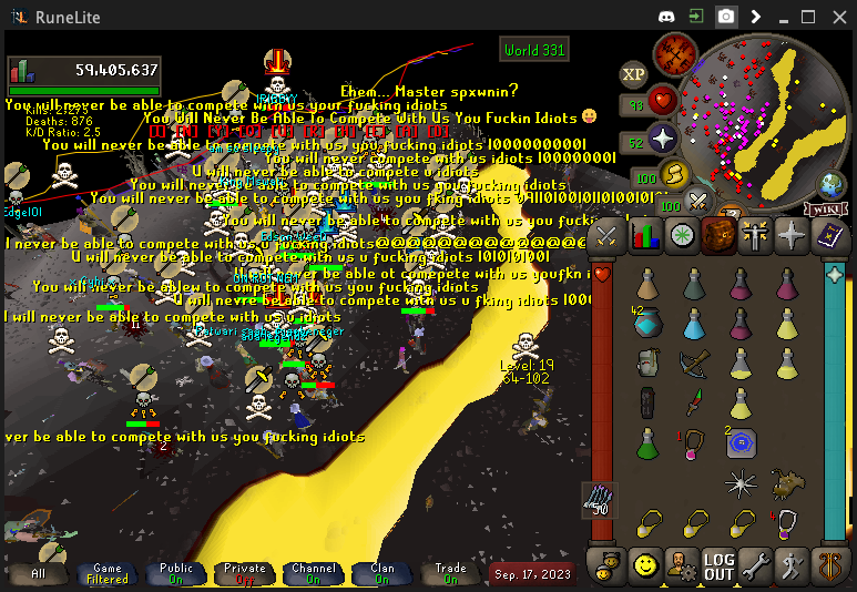 rs_zenith's tweet photo. FOE THOUGHT TEAMING WITH MF/BC/LY/TR/APEX/REV/CLUMPA WOULD HELP THEIR CLAN TO BEAT THE MIGHTY MOUNTAIN MEN... 

THEY WERE GREATLY MISINFORMED WHEN IN 4 HOURS WE COMPLETELY FARMED THEM AND CLEARED THEIR  ENTIRE ALLIANCE X5.

SAME TIME NEXT WEEKEND???
TOPIC: https://t.co/KtX1l9kMq1 https://t.co/yBeoErC9UD