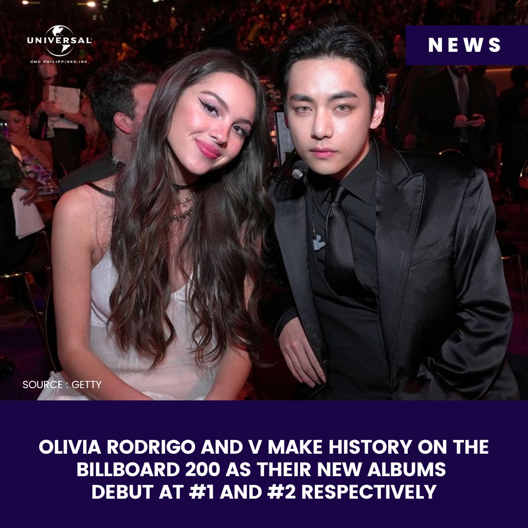 It’s the first time in <a href="/billboard/">billboard</a> 200 history that Asian artists/with Asian descent occupy the #1 and #2 as #GUTS by <a href="/oliviarodrigo/">Olivia Rodrigo</a> and #Layover by V of <a href="/bts_bighit/">BTS_official</a>  take the top spots! 🔥🇵🇭🇰🇷