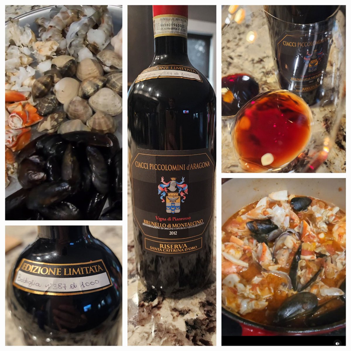 jamaracing's tweet photo. when @cooking_with_5262 makes a dish better than the original 🙌 it calls 4 his Bday bottle 🍷😍🤤
#cioppino #hecancook
#2012 #magnum #brunellodimontalcinoriserva https://t.co/JA2PoWwprD