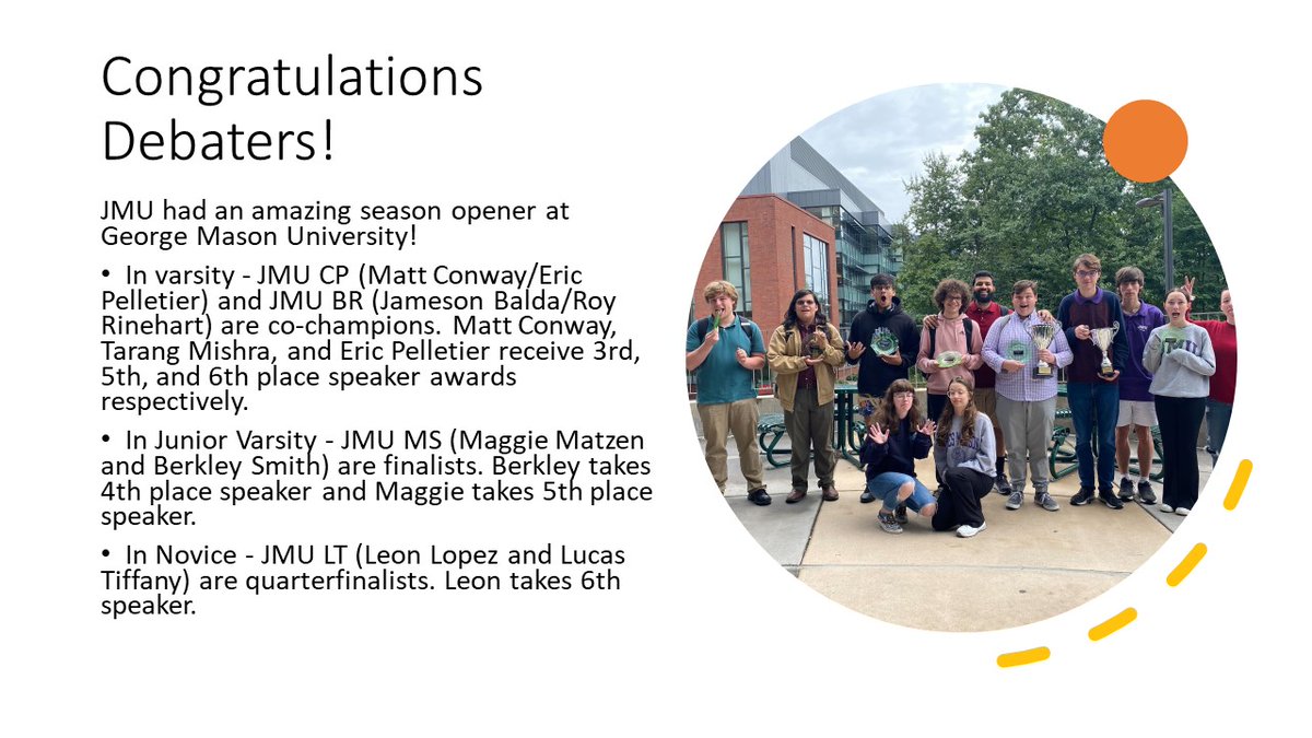 JMU Debate tweet media