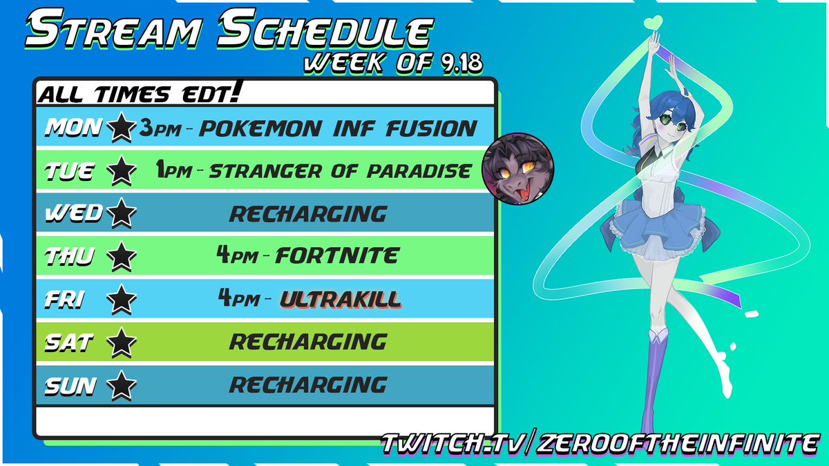 ⏳💻Konpyuutaa~ CAN YOU BELIEVE IT? I AM! IT'S A SCHEDULE moved Pokemon to Monday this week cause on Tuesday I'm playing more Stranger of Paradise with Lily!!! chaos is here 👊