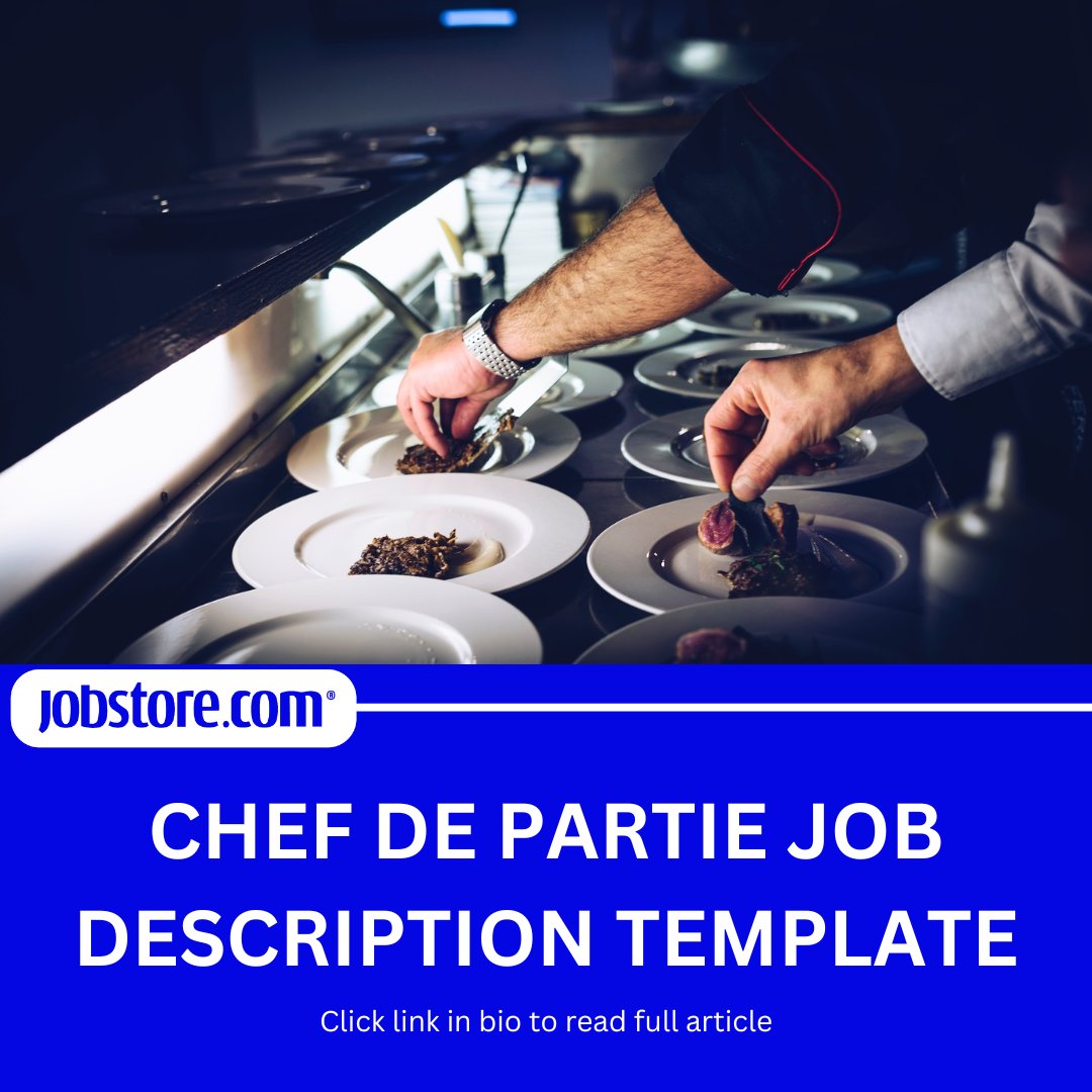jobstoredotcom's tweet image. Hiring a Chef de Partie? Use this sample job description, which you are free to alter to meet your organization's requirements.

Read full article: rb.gy/8irv5

#chef #chefdepartie #chefjobs #jobdescription #JobDescriptionTemplate #JobTemplate #jobstore #malaysia