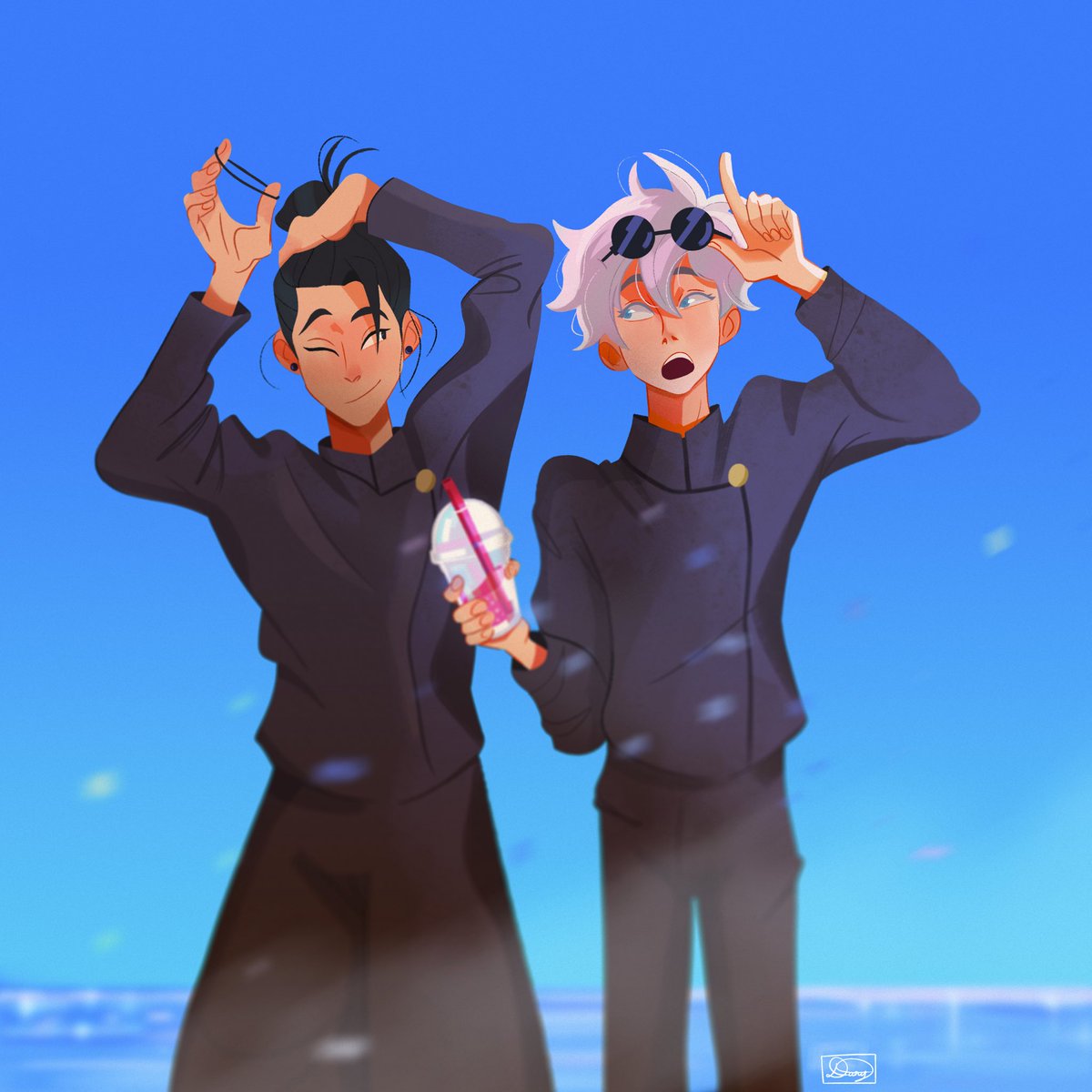 Blue Spring 💙
.
.
.
#JujustuKaisen #GojoSatoru #GetoSuguru #satosugu