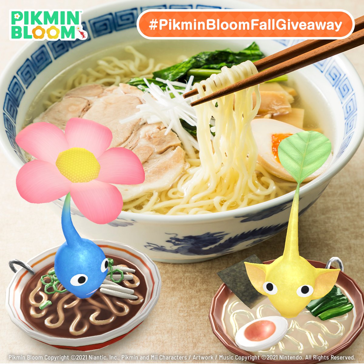 PikminBloom's tweet photo. We’ve got Ramen Keychain Decor Pikmin too, for those of you who prefer exotic dishes 🍜

You can find these Pikmin around Ramen Restaurants 🌱 

Join the #PikminBloomFallGiveaway for a chance to win some sweet nectar for your squad!

https://t.co/h4q4qgn6k3

#PikminBloom https://t.co/c0bk6dWv3B