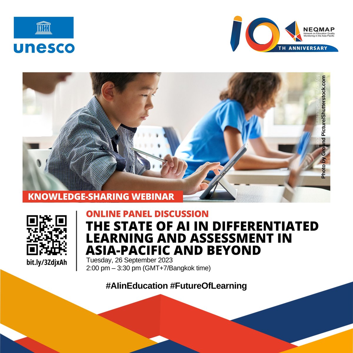 unescobangkok's tweet photo. 🤖 Are you interested in the role of AI in revolutionizing personalized education through adaptive learning &amp; assessment, plus relevant policies &amp; practices?

Join the upcoming webinar by #NEQMAP on 26 SEP at 2 pm (GMT+7)

To register: https://t.co/EGNJnacShK #FutureOfLearning https://t.co/iKE5cMSiQ4