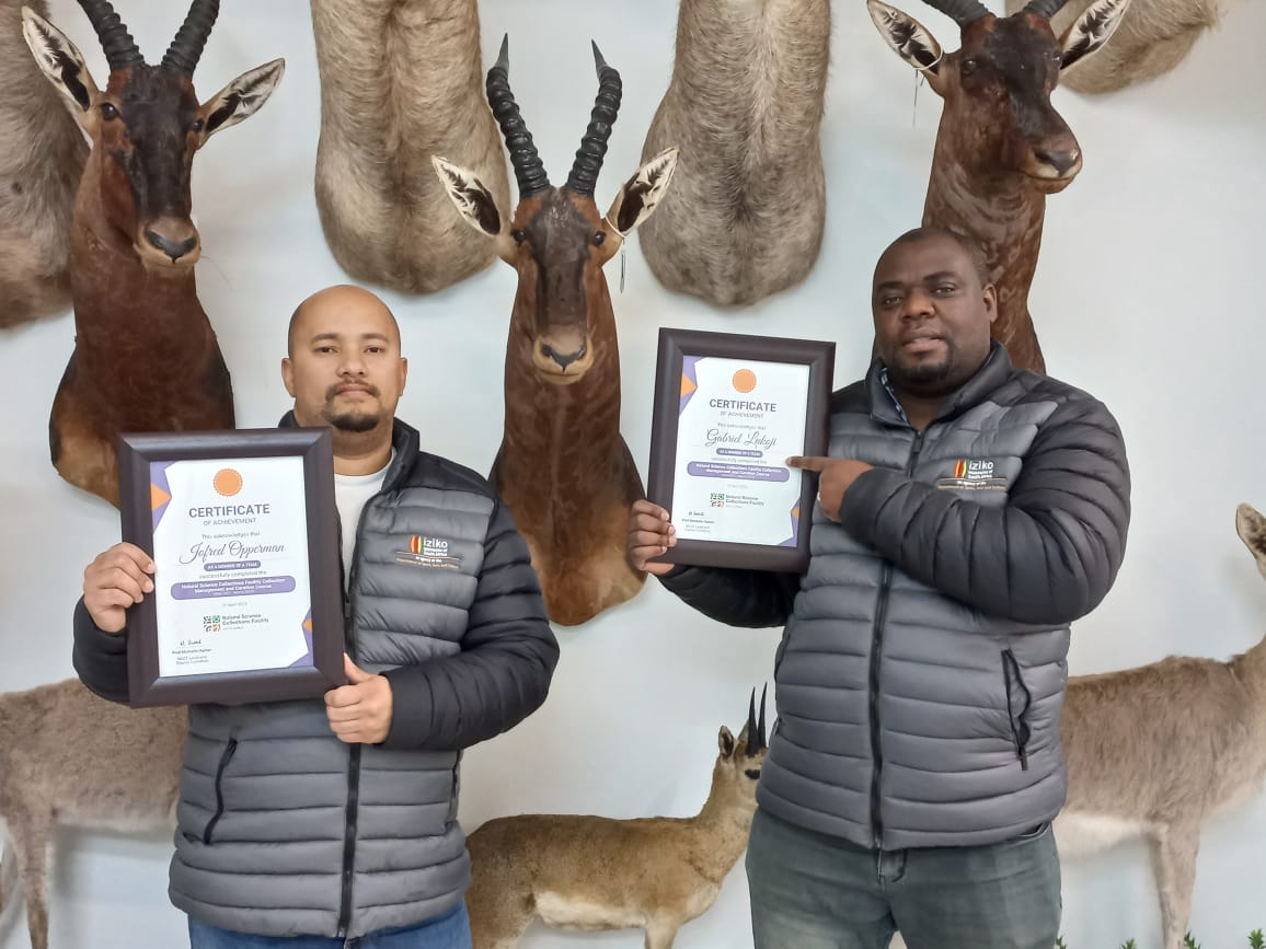 Passionate about collections, <a href="/Iziko_Museums/">Iziko_Museums</a> Vertebrate Zoology staff completed the Collection Management Course through <a href="/NSCF_SA/">NSCF_SA🇿🇦</a>. I'm also loving the new apparel. Looking good gentleman!