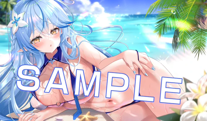 プレイマット用ホロサマーラミィちゃん#LamyArt 
