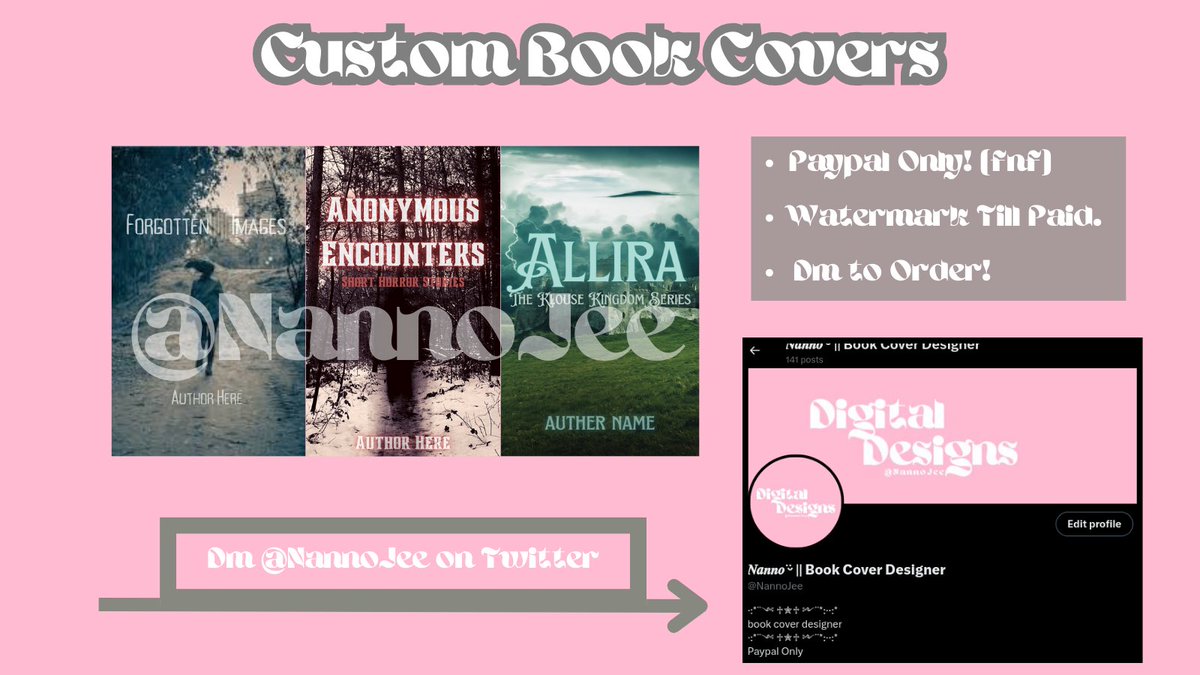 𝑵𝒂𝒏𝒏𝒐 ᵕ̈ || Book Cover Designer tweet media