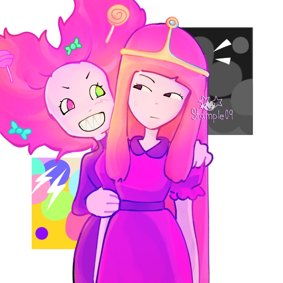 stample09's tweet image. [Tags] #FionnaandCake #adventuretime #fanart #candyqueen #FIONNAANDCAKEFANART #princessbubblegum