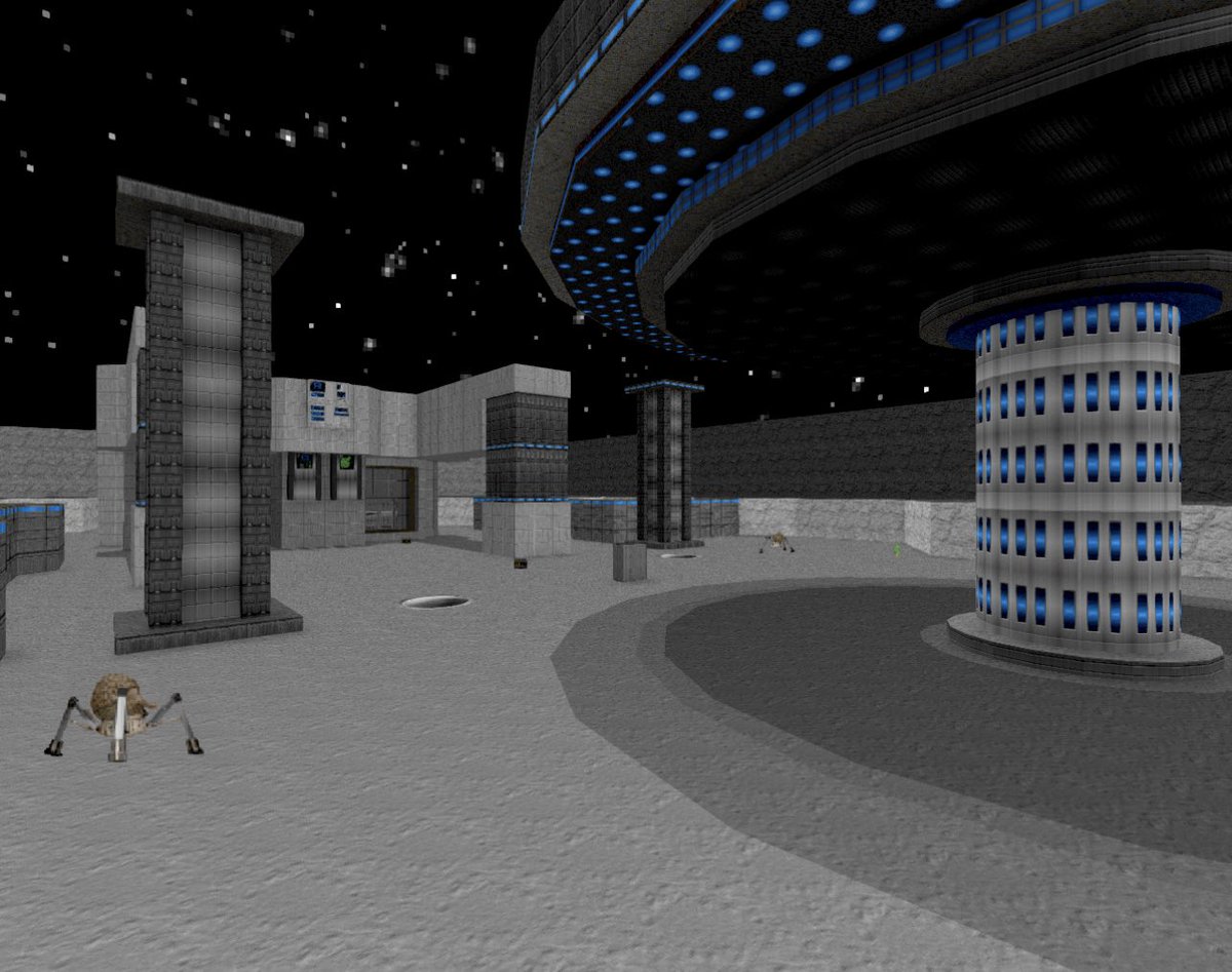 DeathBearofDoom's tweet image. With two weeks still left to map, our maplist grows with fervor, with over 70 maps and rising! Happy 3rd Anniversary to Pineapple Under the Sea Studios! Come map with us! Here’s some screens of maps by myself, Muumi, Egregor, and ZeroTheRed! #doom2 #doom #speedmapping