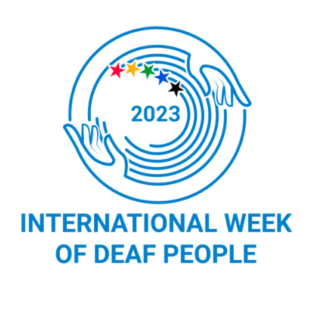 Get ready to celebrate because this week is all about the International Week of Deaf People! This year's theme is A World Where Deaf People Everywhere Can Sign Anywhere! Let's show our support for this fantastic cause! #IWDP #IWDP2023