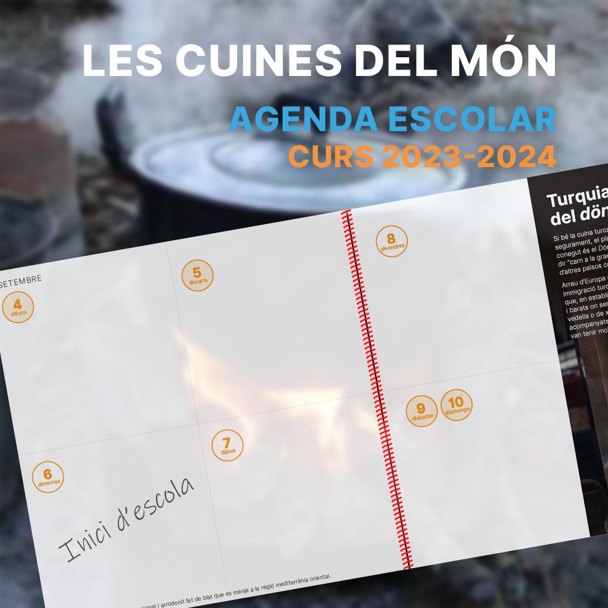 FCollserola's tweet image. Aquest inici de curs, hem entregat a l’alumnat de Primària de l'@EscolaFMTE, l'@EscolaRFuster i l'@EscolaAvenc l'Agenda 23/24 on presentem la diversitat del món a través de la gastronomia.
👉ow.ly/MrGT50PMBuI

#CreantEscola
#Curs2324 #IniciCurs