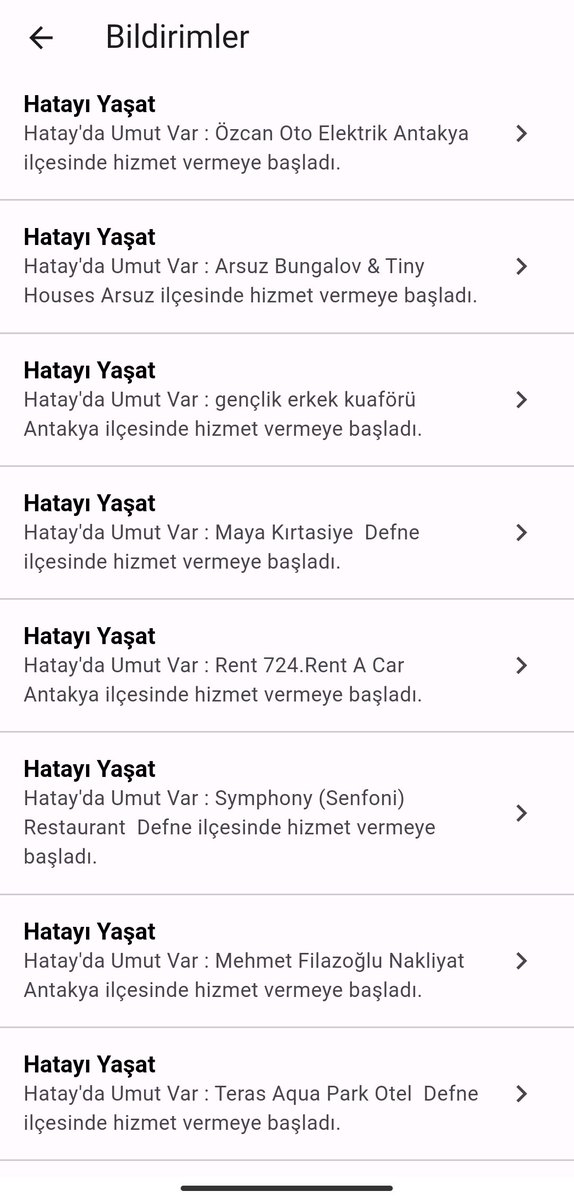 Depremin başından beri Hatay için dişini tırnağına katan <a href="/grafikherif/">Grafik Herif</a>; Hatay'ı Yaşat uygulamasını açtı. Uygulama sayesinde Hatay'da açık olan ve aktif hizmet veren iş yerlerini görebiliyorsunuz. Hayırlı olsun. İndirmek isteyenler için android linki:
play.google.com/store/apps/det…