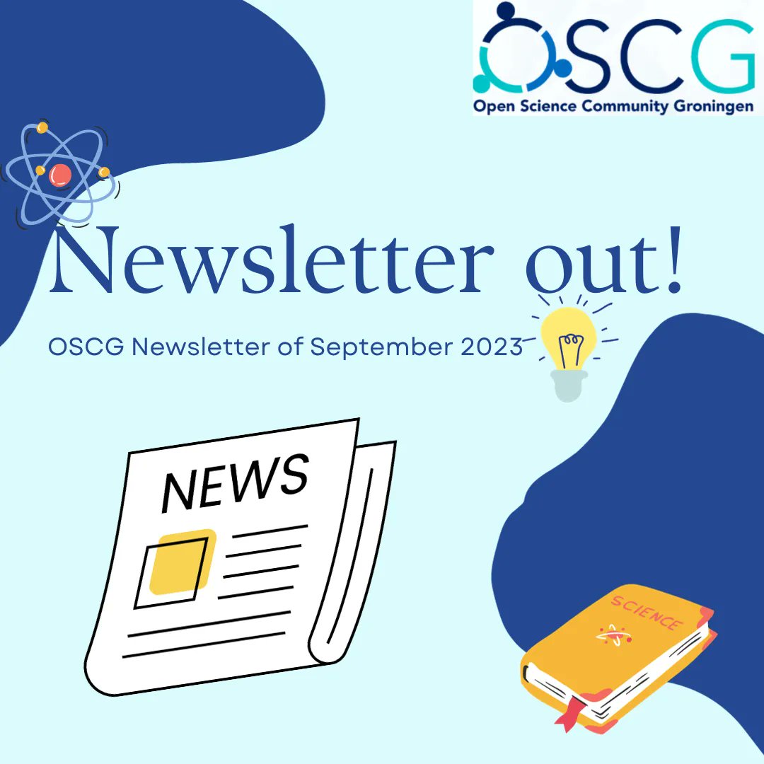 We are happy to announce that the newsletter op September 2023 is out! 🎉 Everybody check out the newsletter in your email! ✉️ 📰 🧪 #OSCG, #Science, #September