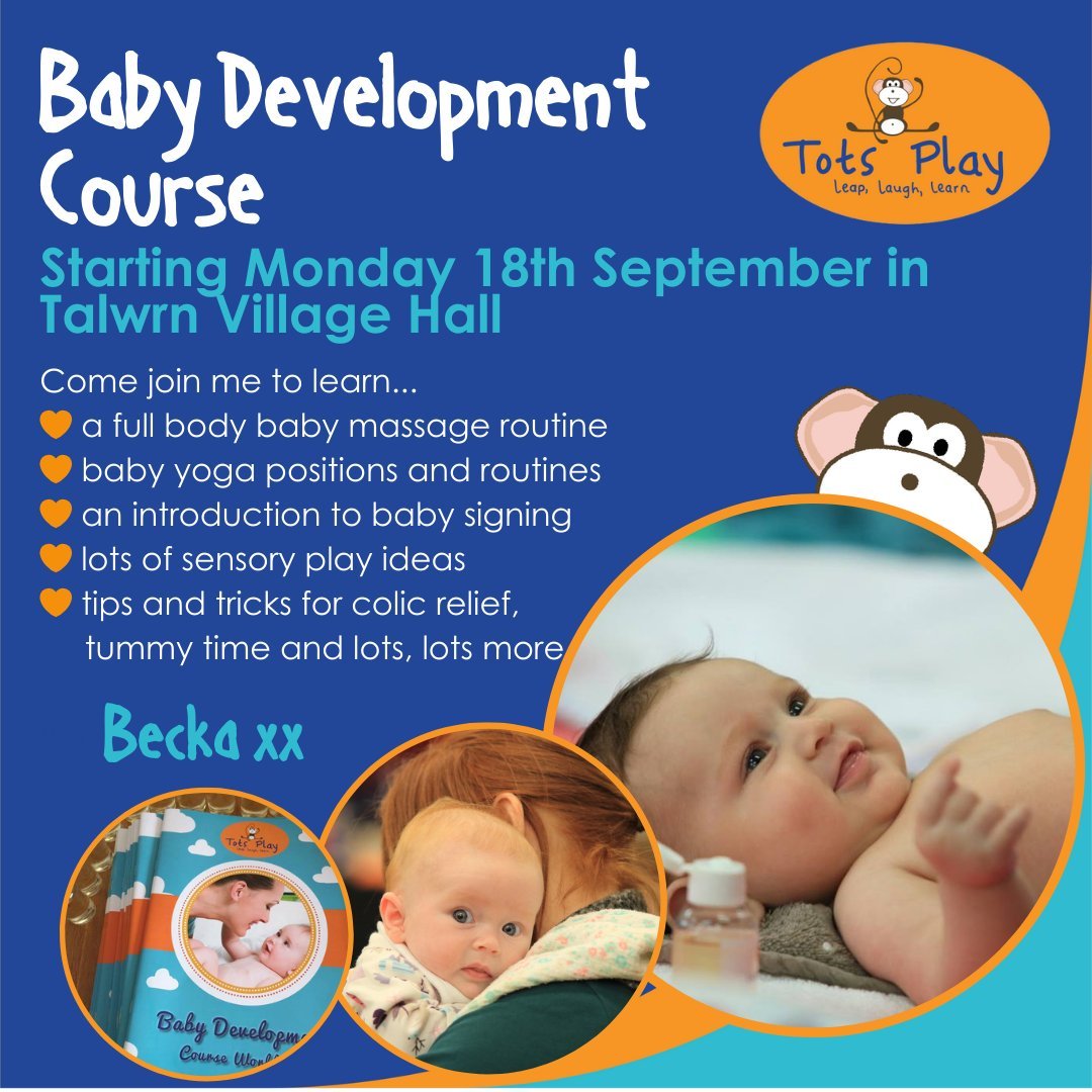 Courses starting today for Baby Development, as well as more throughout Autumn covering Baby Massage, Tummy Time Masterclasses and Benefits of Baby Sign Language. For more information search 'Tots Play Anglesey' on Facebook. #TotsPlayAnglesey #BabyGroups #ParentandBaby

@RAFHIVE