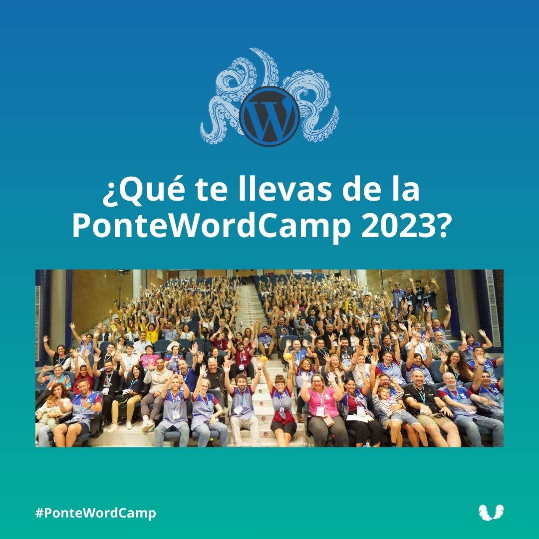 PonteWordCamp's tweet photo. Dicen que una WordCamp no termina hasta que escribes sobre ella...
¿Qué ha supuesto la #PonteWordCamp de este año para tí?
¿Te gustaron las charlas?
¿Echaste de menos algo, a alguien?
¡Cuéntanos! Nos encantará que nos compartas que te pareció la edición 2023
#WordCamps #WordPress https://t.co/74MIkIFgiP