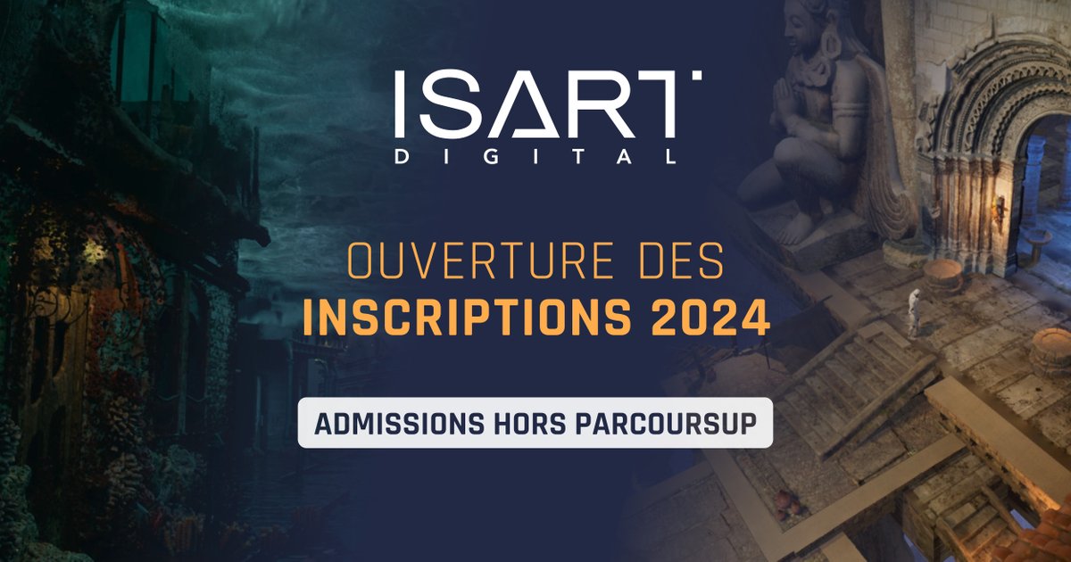 isartdigital's tweet photo. 🚨 Intégrer #ISART 🚨

L'ouverture des inscriptions à la rentrée 2024, c'est aujourd'hui !

Jeu Vidéo, Animation 3D-FX, Art, Music &amp; Sound Design &amp; Producer : Faites connaitre votre talent 💪

Admissions #horsparcoursup, plus d'informations ▶️ https://t.co/dkMUbz7ttE https://t.co/KSu2WIQbp1