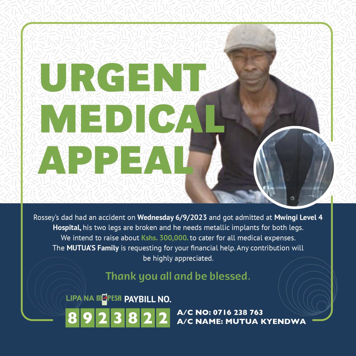 LocksRosey's tweet photo. Dear friends,this is my humble appeal to you. Please help me give my father a chance to walk again by helping me pay for his surgery. Anything will be highly appreciated. https://t.co/TZATftCKwk