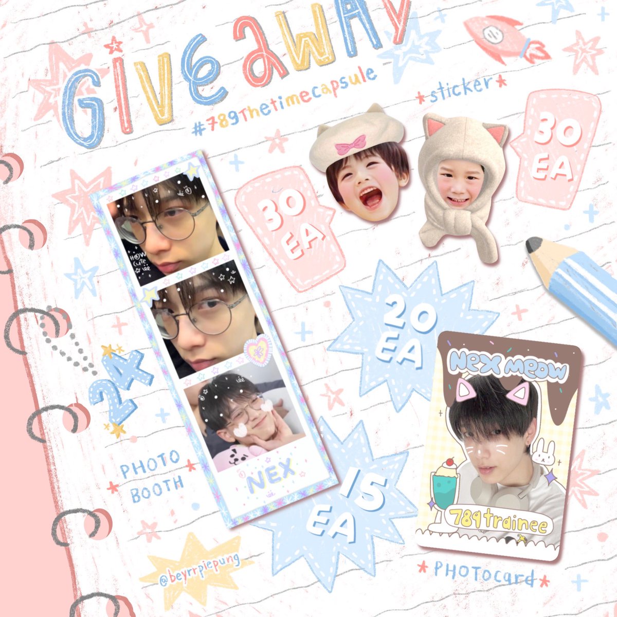 rbddashh01's tweet photo. ౨ৎ ֯ 𓈒 .˚₊ 𝒢ive 𝒜way ‧₊ 🍥🍮₍ᐢ..ᐢ₎

♡ photobooth NEX 15 ea
♡ photocard 20 ea
♡ stickers AA &amp; NEX  30 ea

🎧 date : 23 sep 2023
⊹ location : Thunder Dome
⊹ time : tba 

( #789TheTimeCapsule ꒰⸝⸝- ·̫ -⸝⸝^꒱◞❤ ) https://t.co/E7XUgWiAvS