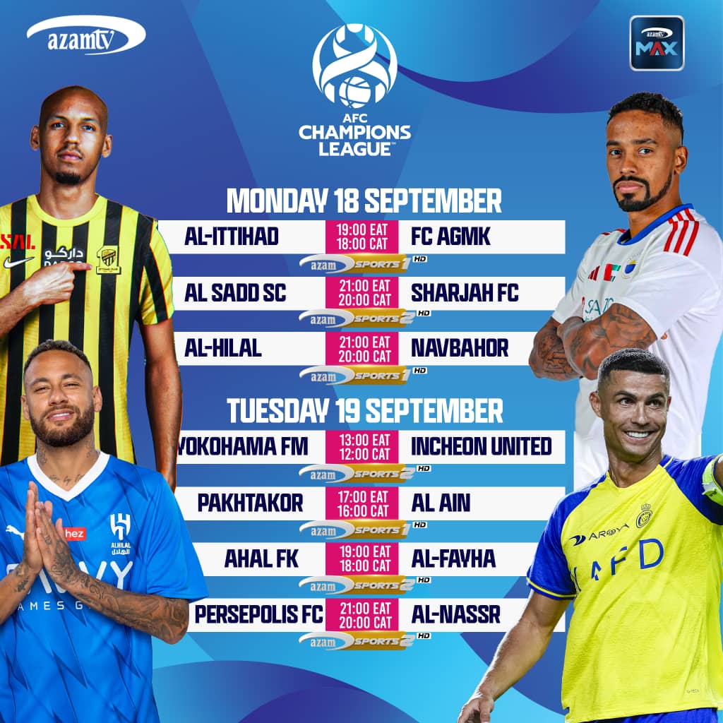 🚨BREAKING!! 
We have added the AFC Champions League to your screens. 
#Zimbabwe🇿🇼, You can now #FollowYourStars💫💫 from the AzamTV decoder.
#EntertainmentForEverybody
@azamtvzw @KeyonaTv