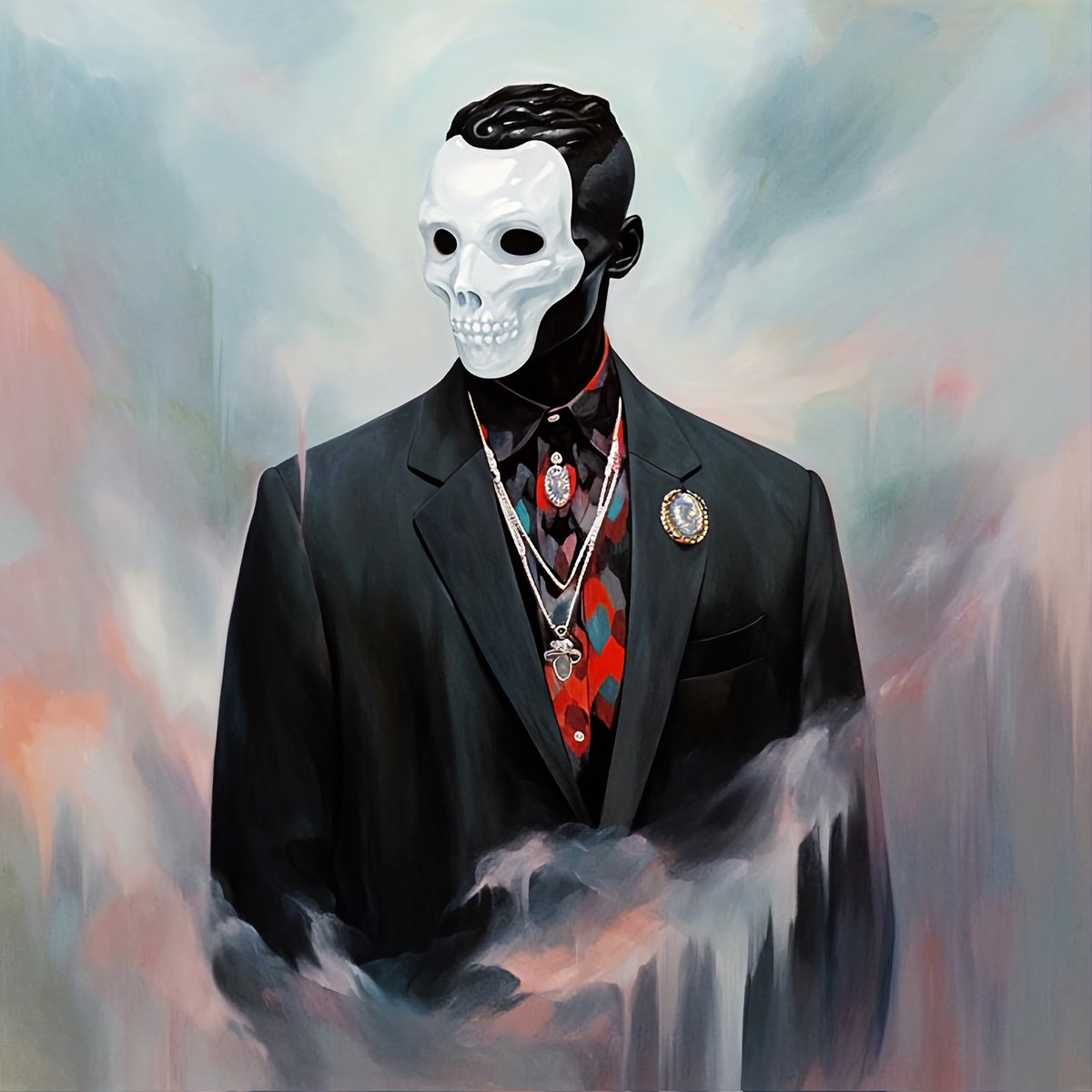 Skull Mask 💀💀
Neo Punks Saga @NeoPunksSaga
and 
'The Man with a Skull Mask'
#DopeArt #AIArtwork #Dopeness
#NFTs #Web3 #NeoPunksSaga