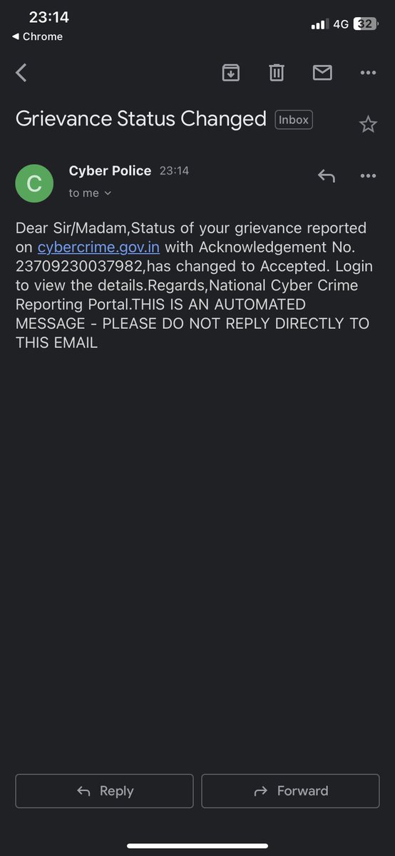 インド警察への通報が受領されました
（accepted)
ただ、ここからどこまで動いてくれるかはまだわかりません
みなさん本当に協力ありがとうございます！！😭😭🙏🙏
