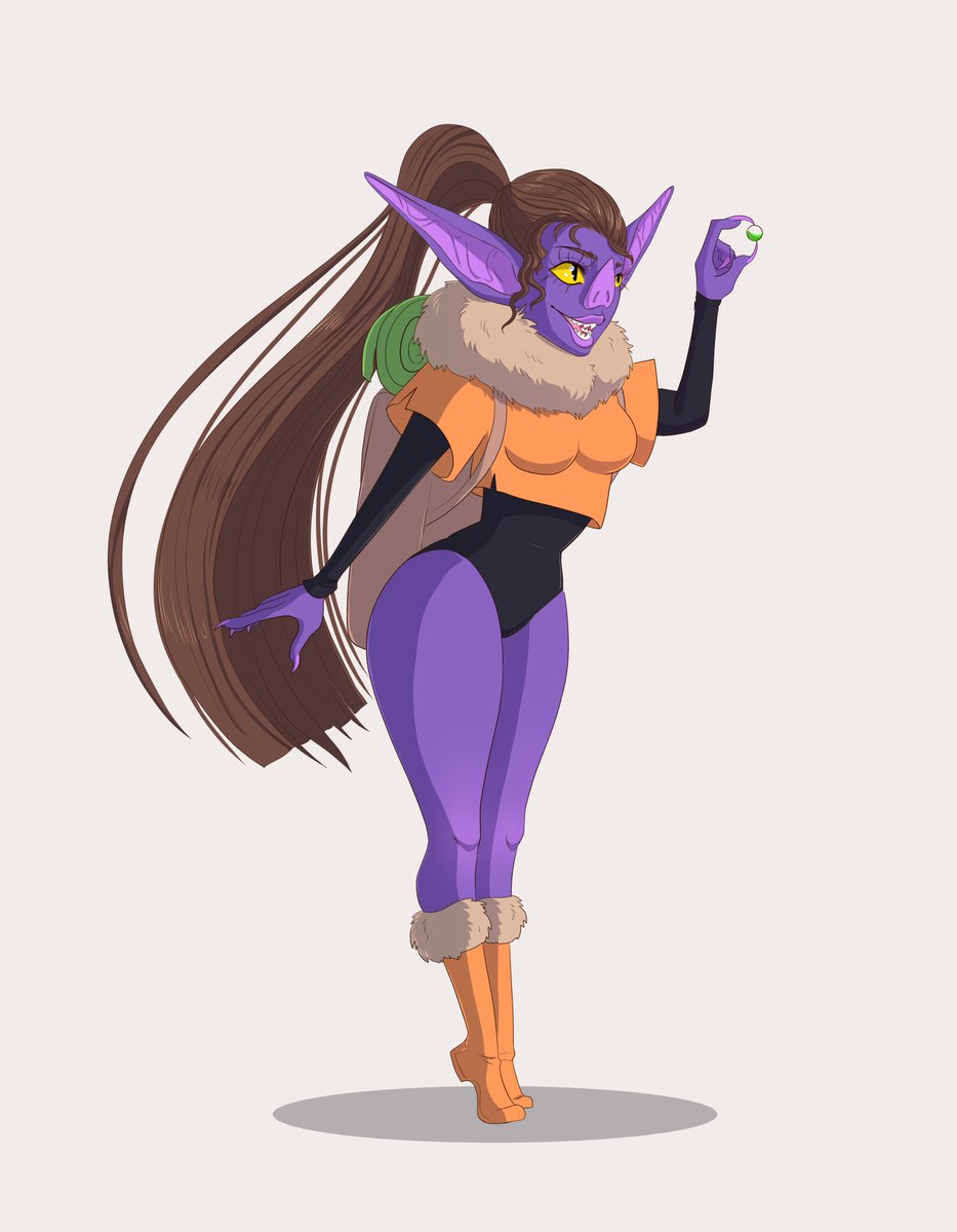 SpookyBjorn's tweet photo. My 3rd DnD character, an underdark goblin named Dusk! She is an alchemist https://t.co/9Unf8IOFGh