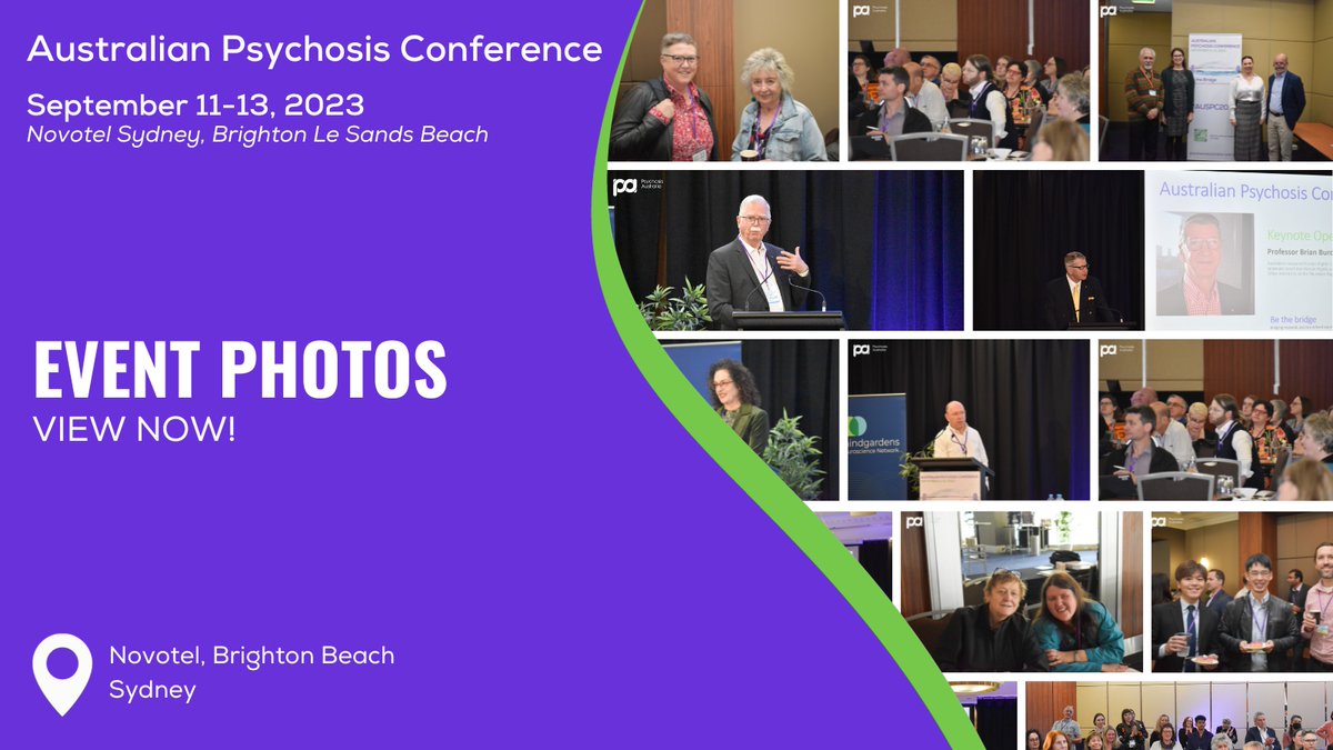 Australian Psychosis Conference 2023 images are now available on our website! Thank you to all our speakers, sponsors and delegates who made the 4 days such a success. View images here 👉tinyurl.com/3yf8hx39 #AUSPC2023 #bethebridge