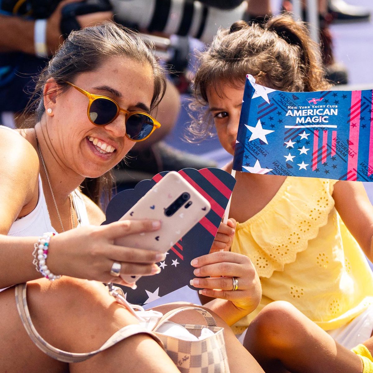AmerMagicTeam's tweet photo. What. A. Weekend! Thank you to all of our fans who came out to Vilanova i La Geltrú and to everyone who cheered us on from all over the world!🇺🇸 Your support means everything to us!🫶

#AmericanMagic #AmericasCup #AC37 #Sailing #Foiling #Race #Regatta https://t.co/uU8iva94Ms