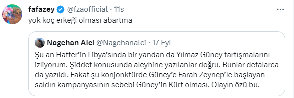 randomnettr's tweet photo. Yılmaz Güney'e kürt olduğu için saldırıldığını söyleyen Nagehan Alçı'ya, Farah Zeynep Abdullah'tan cevap geldi. https://t.co/Nuv4gHMHlb