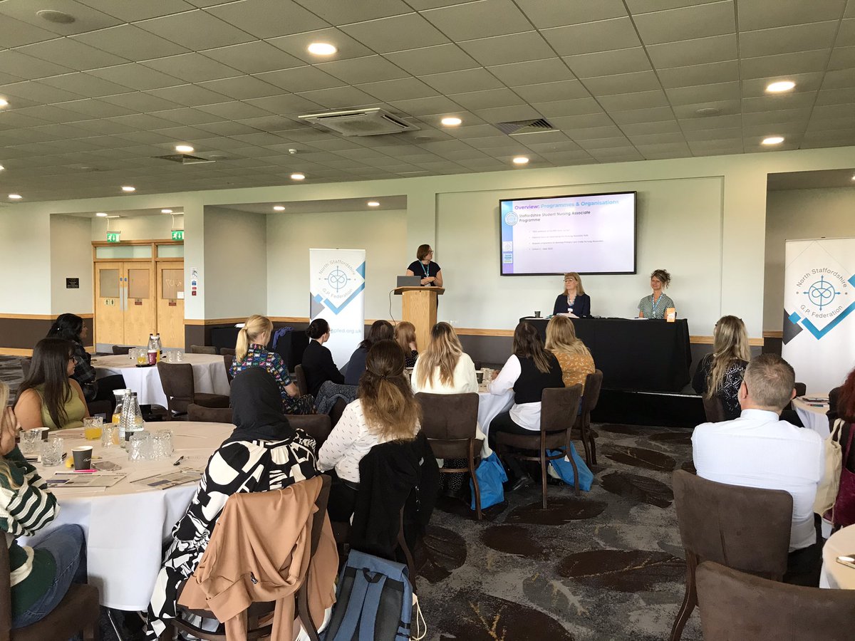 StaffsTH's tweet photo. It’s finally here! Induction day has arrived for the Staffordshire SNA and GPN Programmes for ‘23-‘24 cohorts and we couldn’t be more excited for the future of the Staffordshire Primary Care nursing workforce 💙🤍
#StaffsGPNFS #StaffsSNA #StaffsTH https://t.co/PWl13McAQ4