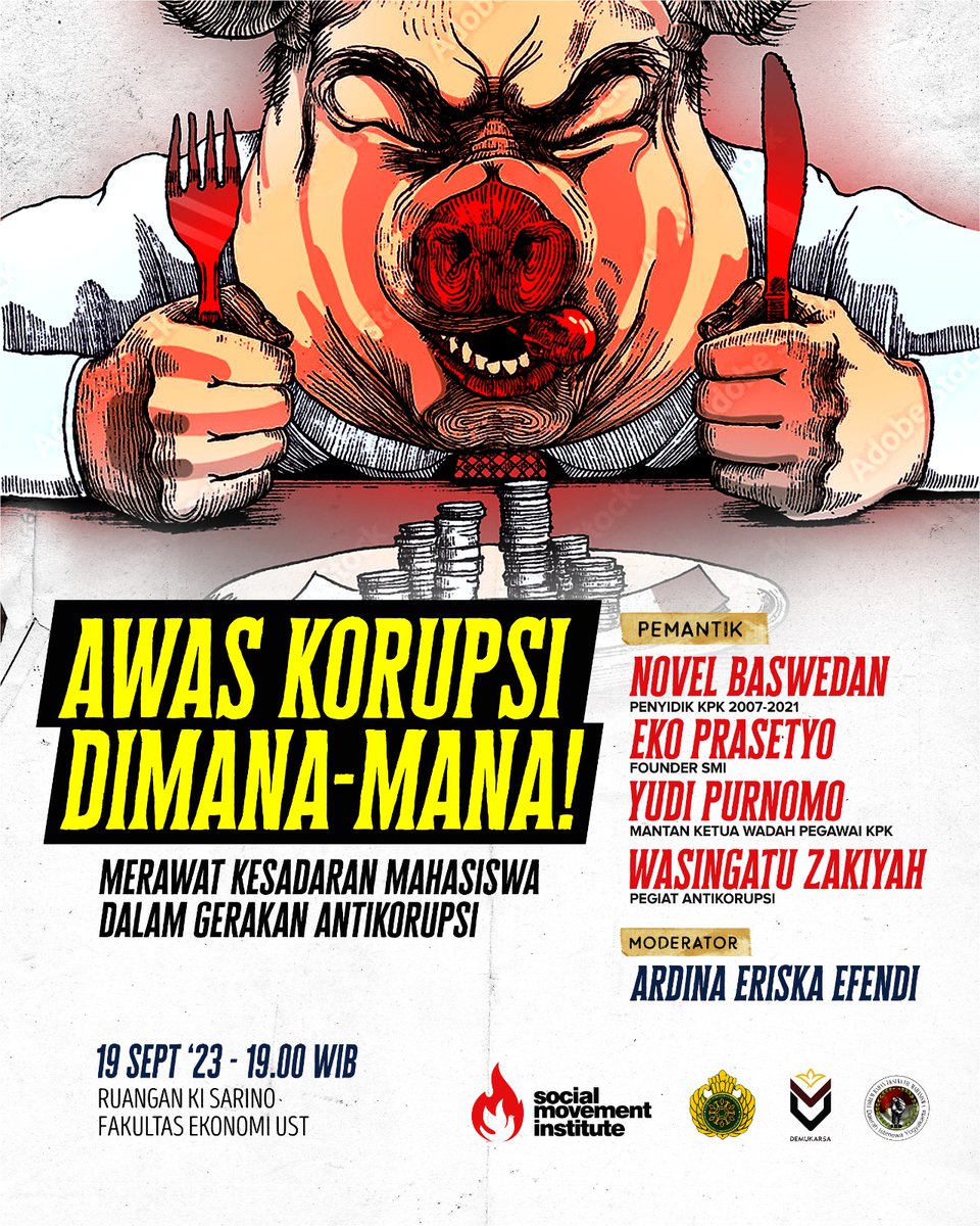 suluhpergerakan's tweet image. Awas koruptor ada dimana-mana, dan saatnya kita semua bekerja sama untuk memberantasnya demi masa depan yang lebih baik bagi semua orang!

#savekpk #korupsi #diskusismi #kolaborasismi