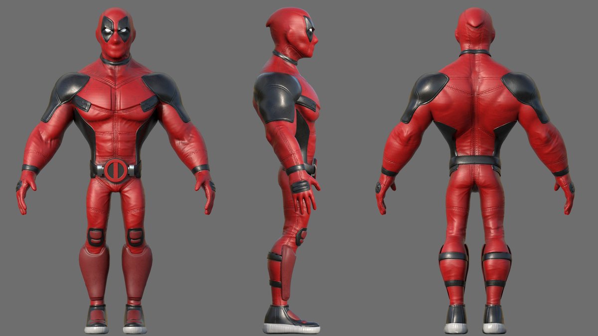 Hi Everyone
Deadpool Stylized

linktr.ee/gheyreuady

#3d #3dart #cg #digitalart #3dcharacter #3dsculpt #zbrush #maya #unrealengine #3dmodel #character #render #topology #lowpoly #monster #3dartist #3dmonster #arnold #substancepainter #game #nft #marmoset #deadpool