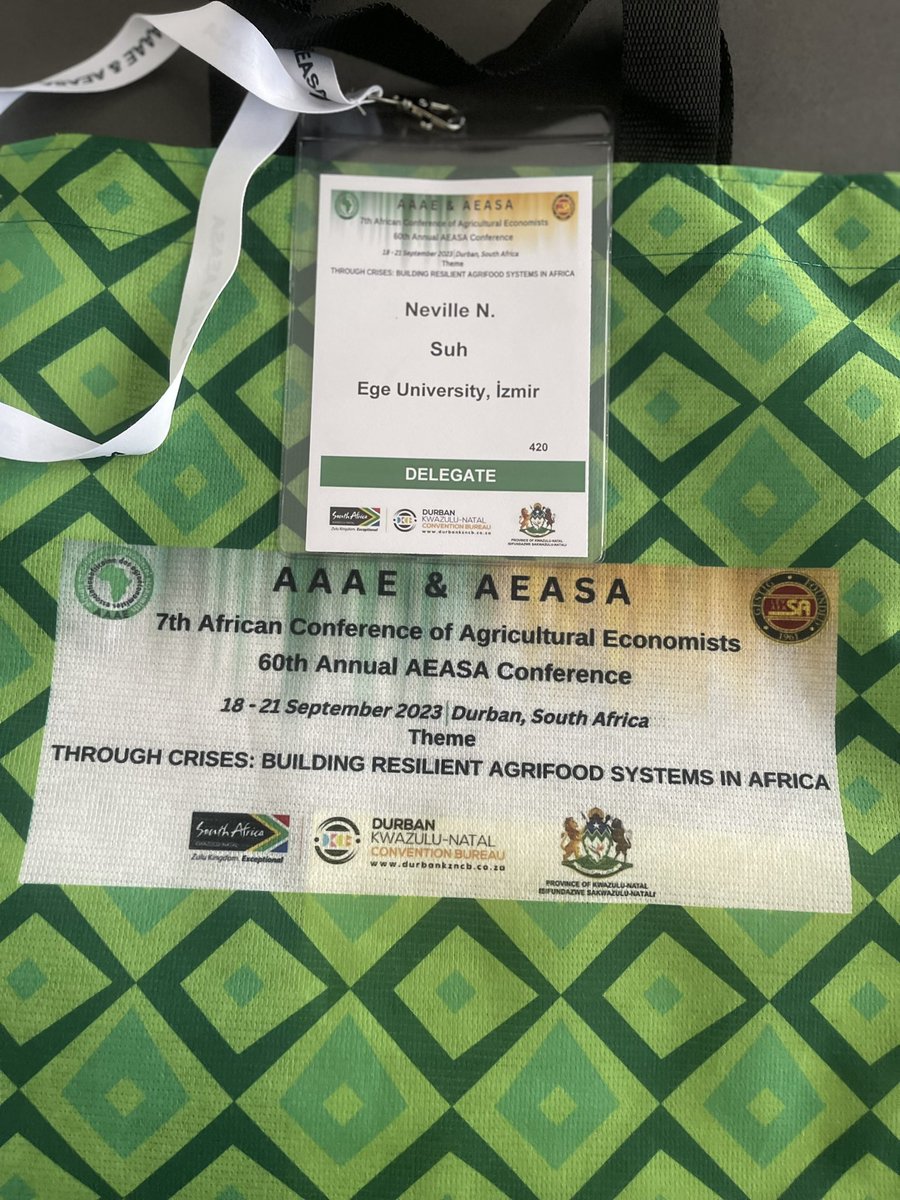 Neville_S_'s tweet photo. I am happy to be in Durban, South Africa, for the 7th African Agricultural Economics Conference beginning today, the 18th of September. #AAAE #AEASA https://t.co/Df1rv8IDys