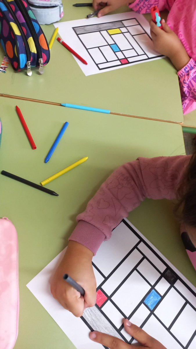 Me encanta Piet Mondrian y a los niños también.