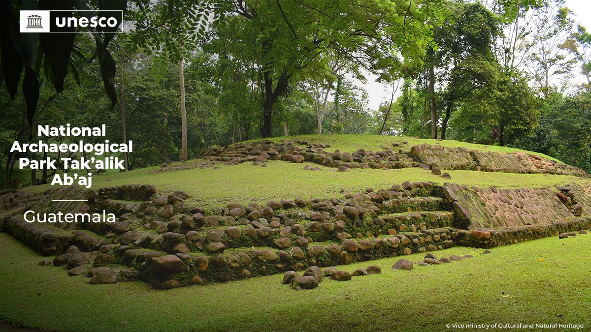 UNESCO's tweet image. 🔴BREAKING!

Just inscribed on the @UNESCO #WorldHeritage List: National Archaeological Park Tak’alik Ab’aj, #Guatemala 🇬🇹. ¡Bravo! 👏👏 

➡️ on.unesco.org/45WHC #45WHC
