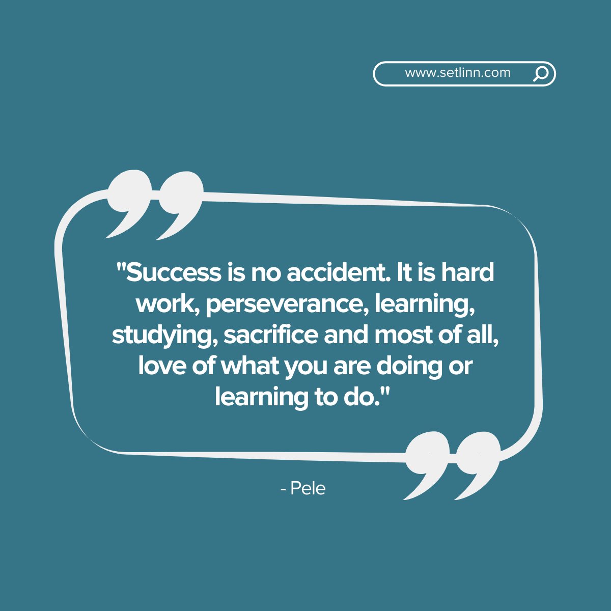 SetlinnOfficial's tweet photo. “Success is no accident. It is hard work, perseverance, learning, studying, sacrifice, and most of all, love of what you are doing or learning to do.” ―Pele
Let's kickstart the week with a positive mindset and determination.
#MondayMotivation #setlinn https://t.co/M9hcSrEZUd