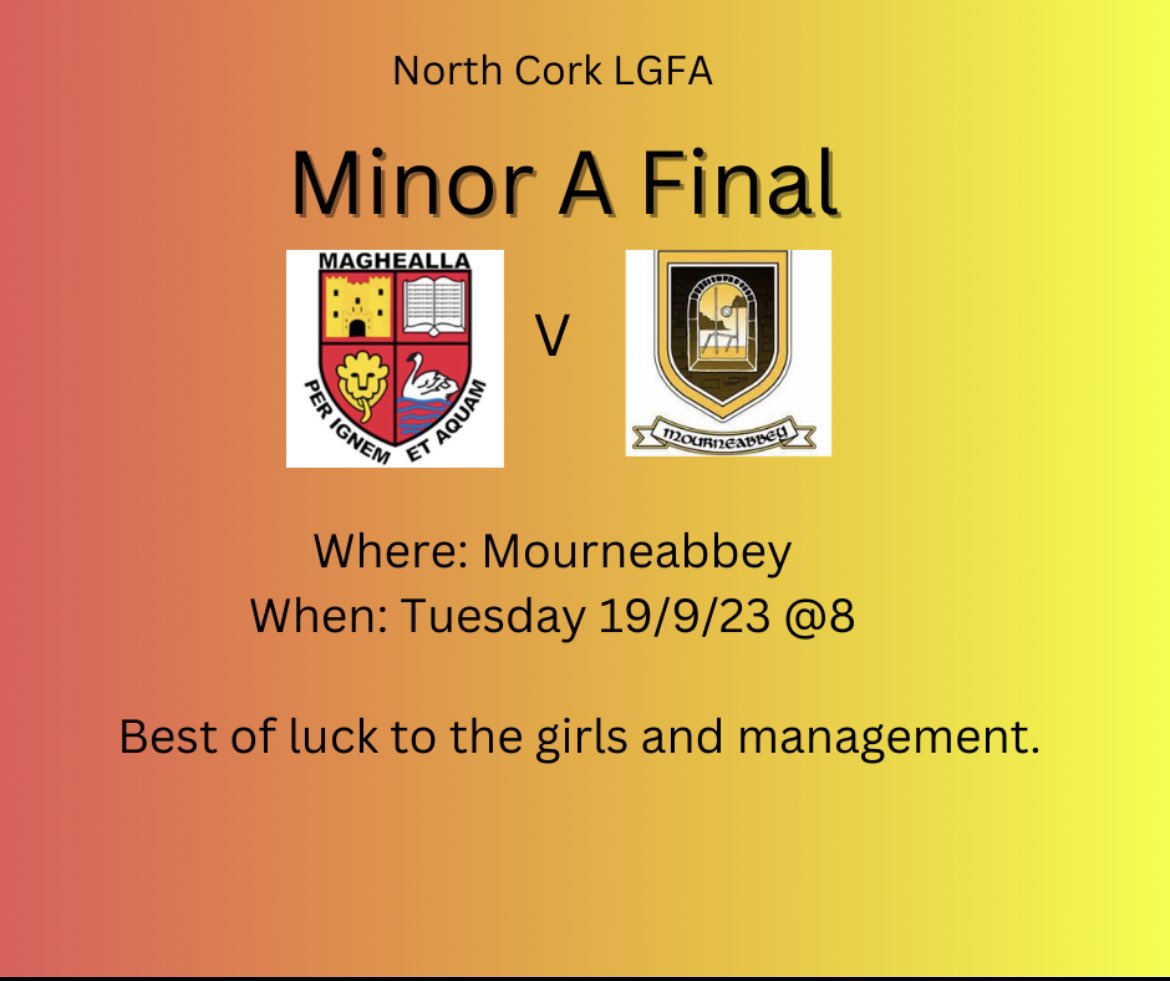❤️💛Please support the girls &amp; coaches ❤️💛<a href="/carrigoon/">Mallow GAA</a> <a href="/MourneabbeyLFC/">Mourneabbey LFC</a>