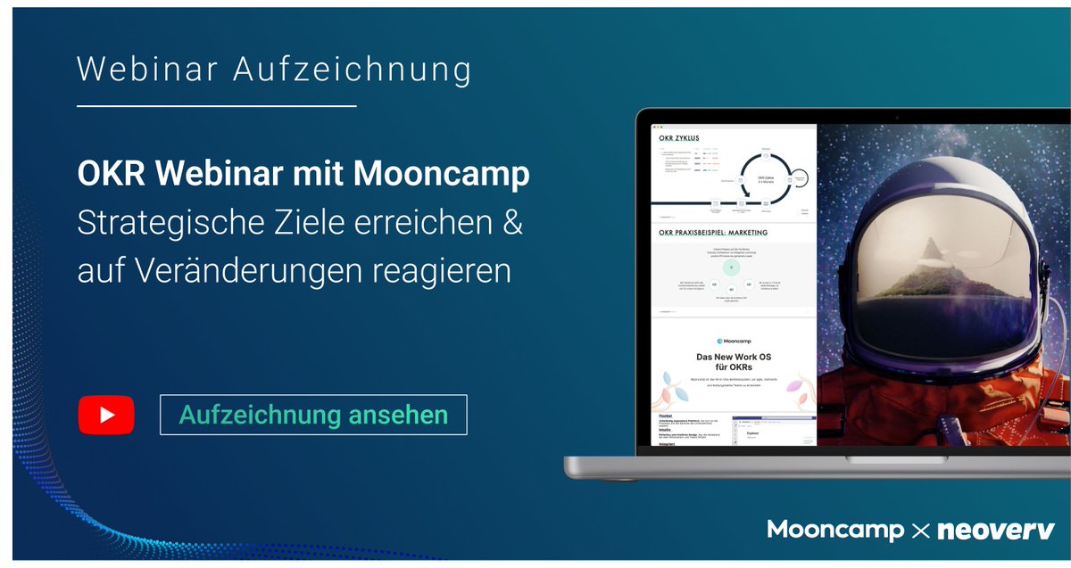 neoverv's tweet photo. 🎥 Webinar-Aufzeichnung: OKRs für agile Zielsetzung. Erfahren Sie, was OKRs sind, wie Sie Ziele setzen und praktische Beispiele aus verschiedenen Branchen. Mit Tool-Partner Mooncamp!

Hier ansehen: https://t.co/8NtcpCSxk6 

#OKRWebinar #Agilität https://t.co/XyxskQv2D5
