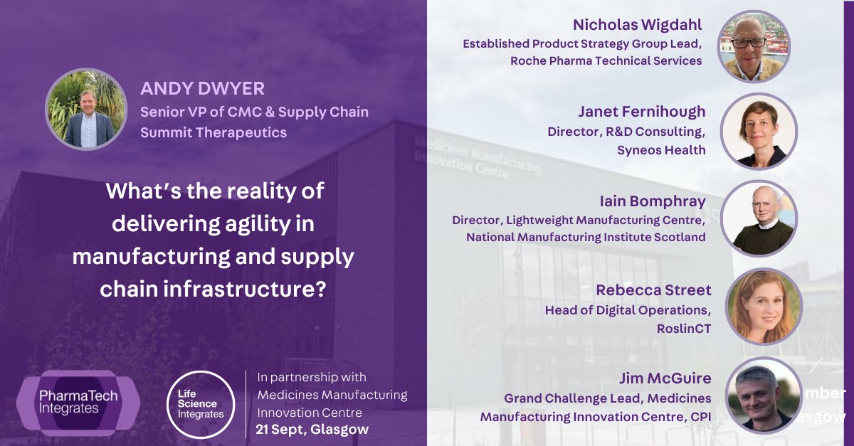 LSIntegrates's tweet photo. Can we build agility into medicines manufacturing supply chains?
Hear expert opinion from @Summitplc @Roche @SyneosHealth @NMIS_group @RoslinCT, and event partner @ukCPI Medicines Manufacturing Innovation Centre
Join us at PharmaTech Integrates:
https://t.co/gPa8bh65qQ https://t.co/0YyCwCnhAH