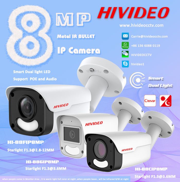 HIVIDEO_Carrie's tweet image. 8.0MP smart dual ip camera
#IPCAM #ipc #fullcolorcamera #dome #cctvcameras #security #videocamera