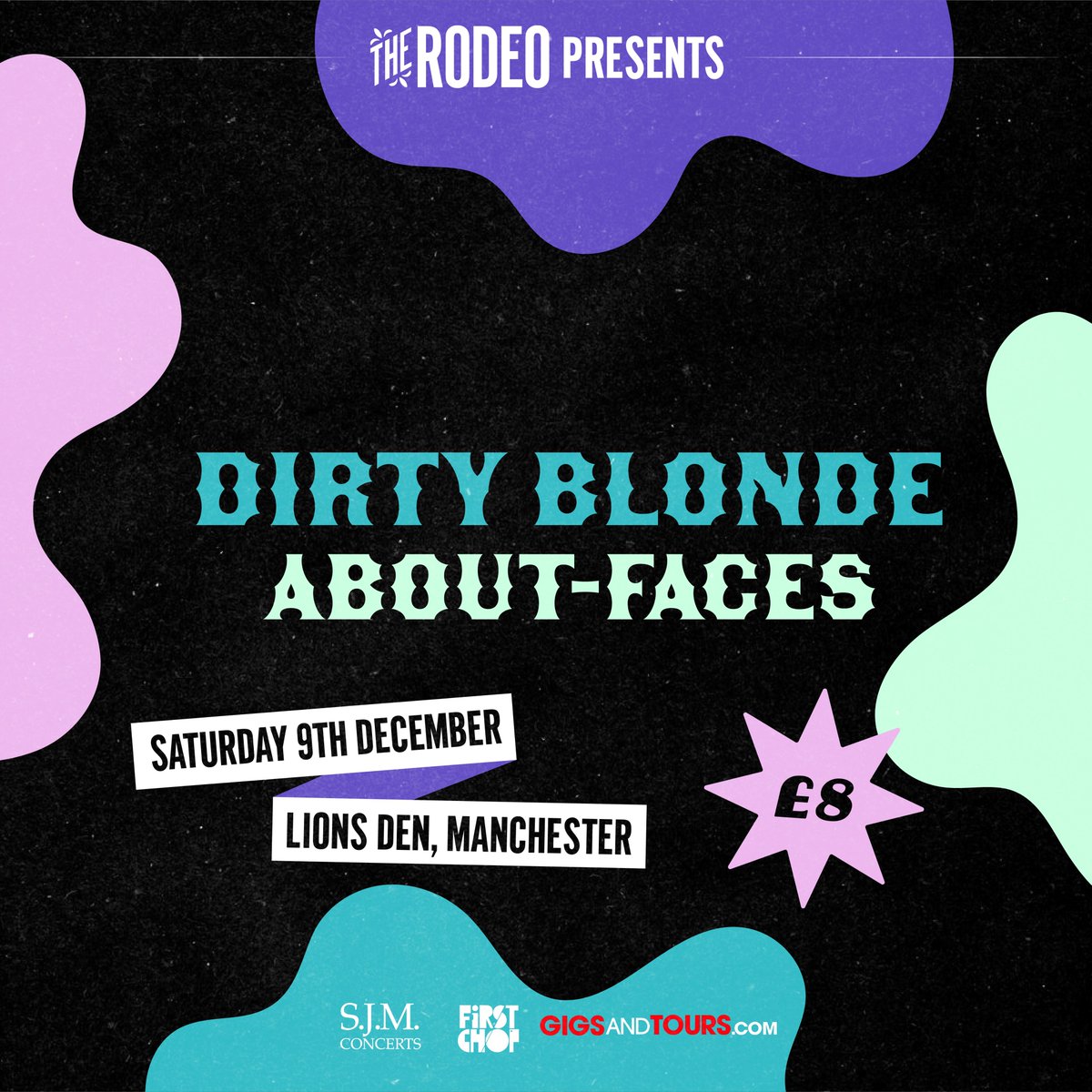 Get ready, Manchester! @therodeomag presents <a href="/weredirtyblonde/">Dirty Blonde</a> and <a href="/aboutfacesband/">about-faces</a> live at <a href="/LionsDenMcr/">Lions Den Mcr</a> this December ⚡️ 

Tickets on sale this Friday at 10am gigst.rs/decrodeo