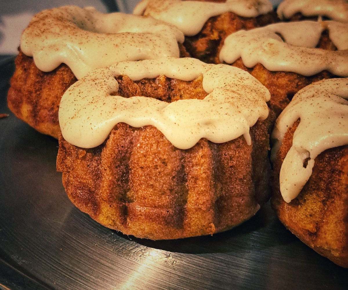 FlourlessBaker's tweet photo. Hello Autumn 🍂 
Pumpkin Budnt Cake with Maple Glaze now available @MerrionTree 🍂😊 https://t.co/siUuXPC17J