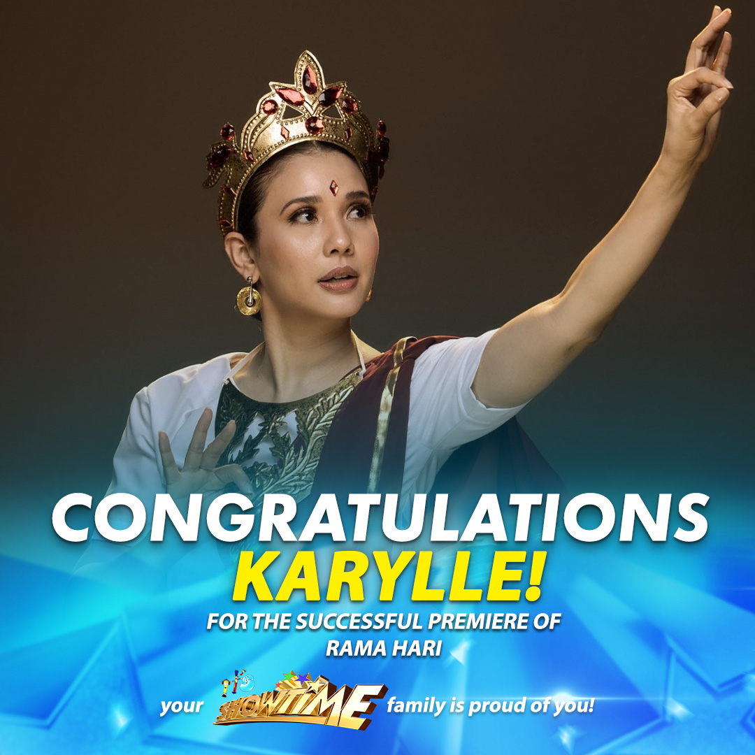 itsShowtimeNa's tweet photo. Congratulations, @anakarylle for the successful premiere of Rama Hari! 💙 https://t.co/GoGUpcbzWH
