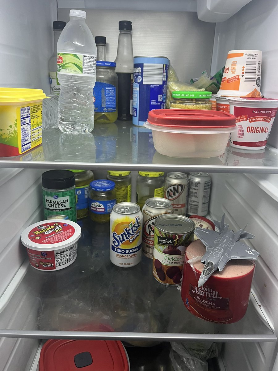 NowHeresYou's tweet photo. In an effort to help. I took it upon myself to look for the missing F-35. I checked the fridge and the beer shelf and still haven’t seen it. It is stealth after all. #f35 #search #stillhaventseenit #f35stealthfighter #missingfighterjet #imahelper #diligent #observant https://t.co/htHHqFkaQ8